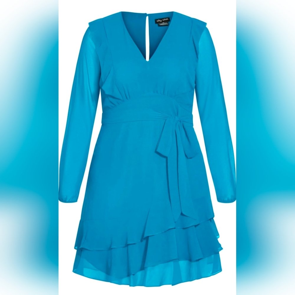 City Chic "Pretty Ruffle Dress" Sz 12